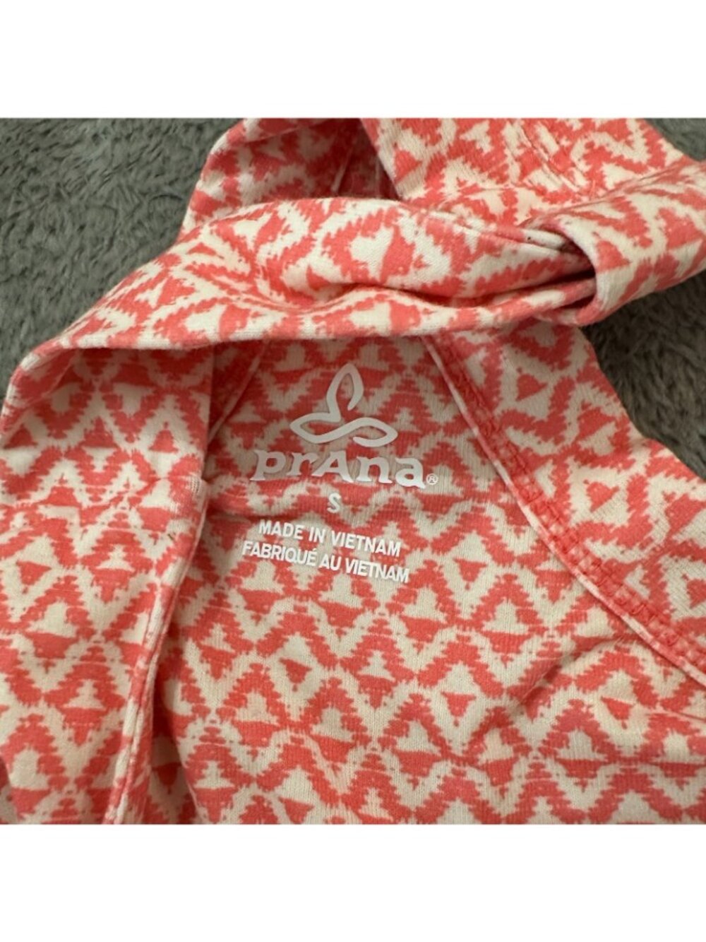 Prana Cali Racerback Dress Coral Built In Bra SMALL Outdoor Hiking Camping - Picture 5 of 7